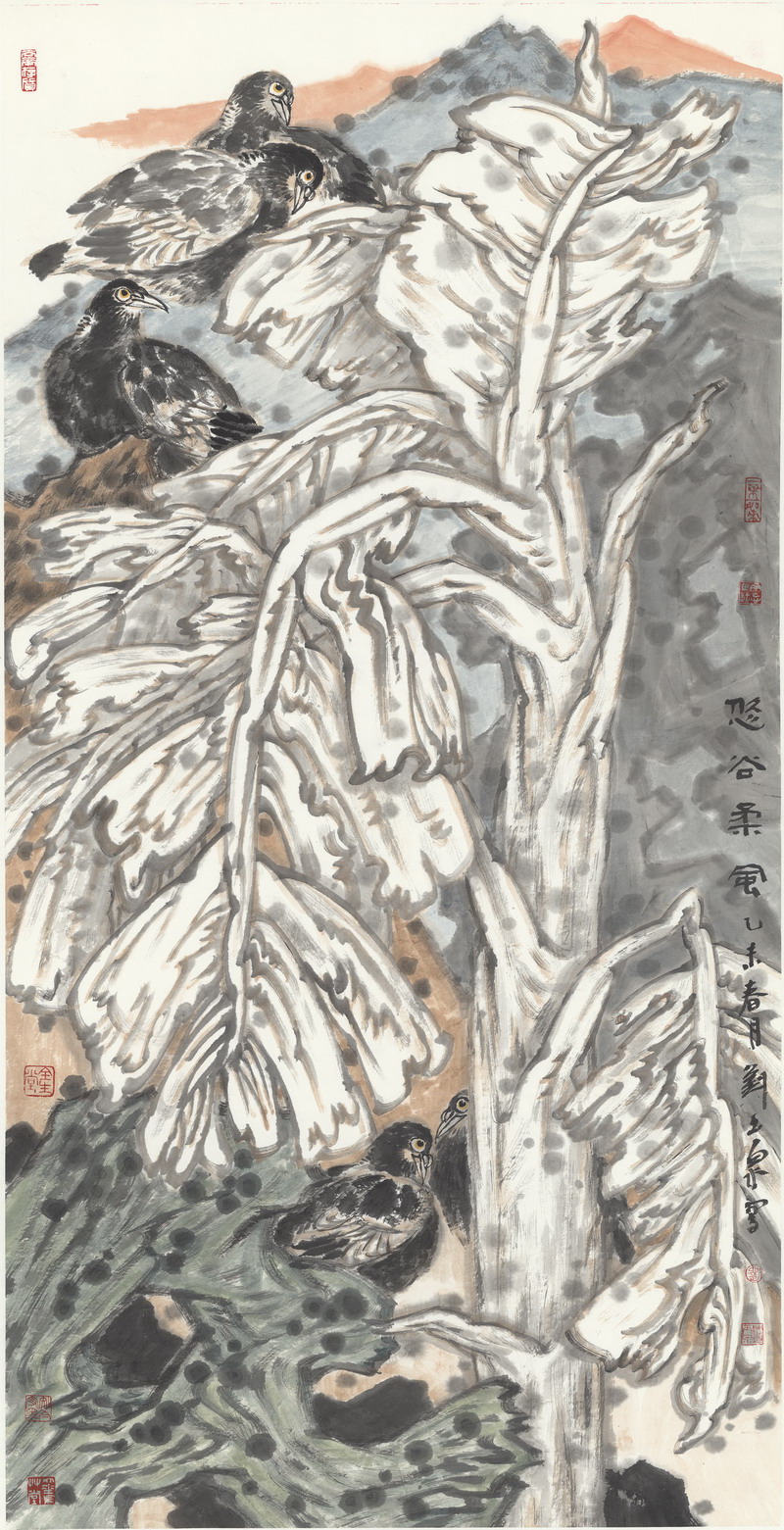 幽谷柔风 纸本水墨     138cmX68cm 2015年_调整大小.jpg