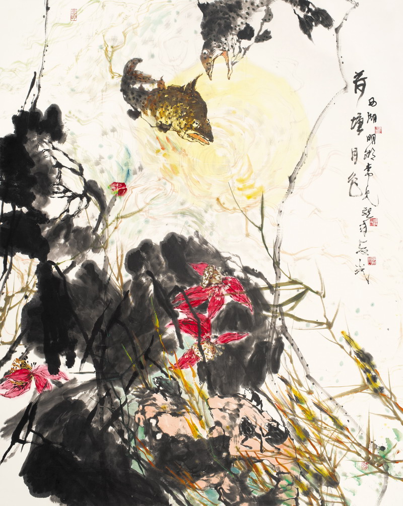 荷塘夜色 200x250cm 2012年.jpg